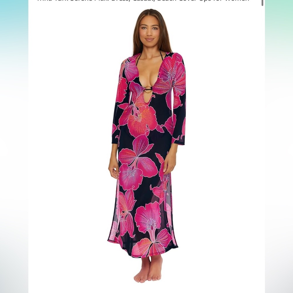 Trina Turk Serene Maxi Dress, Casual, Beach Cover Ups for Women NWT